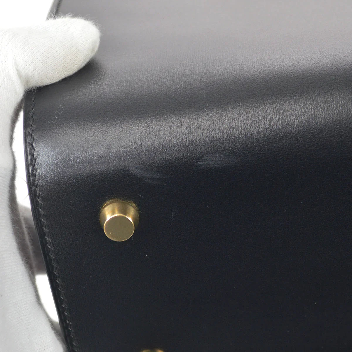 Hermes 2002 Toolbox Handbag Black Box Calf