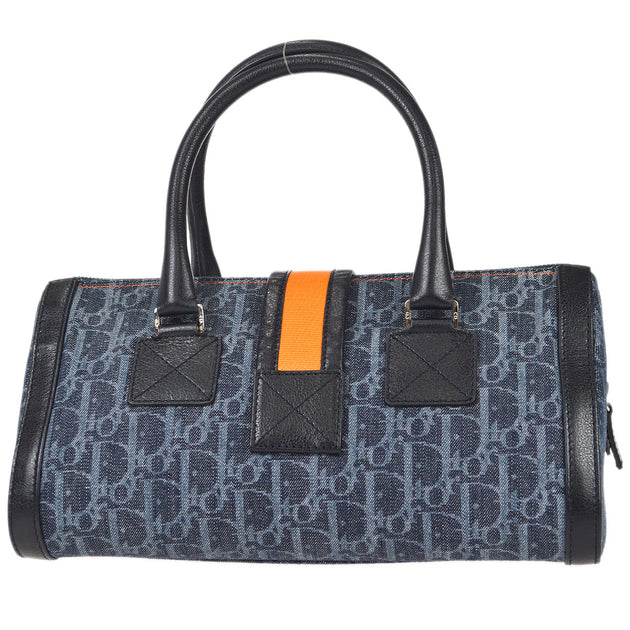 Christian Dior Trotter Speedy 31 Cm Navy Blue Canvas Boston 