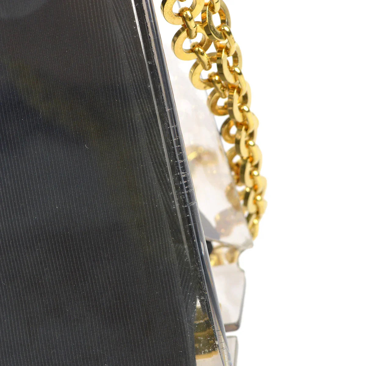 Salvatore Ferragamo Gancini Chain Shoulder Bag Clear Plastic