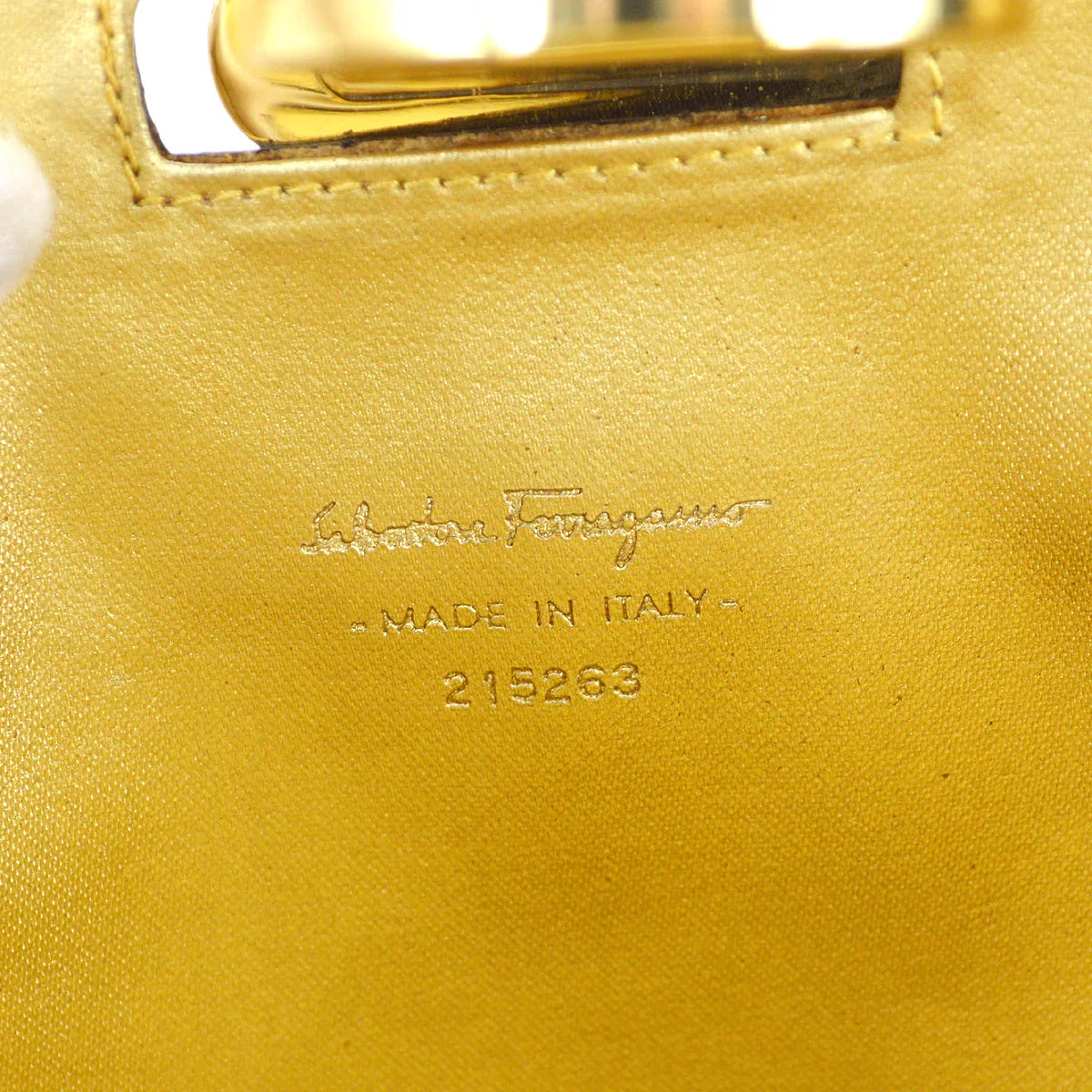 Salvatore Ferragamo Gancini Chain Shoulder Bag Clear Plastic