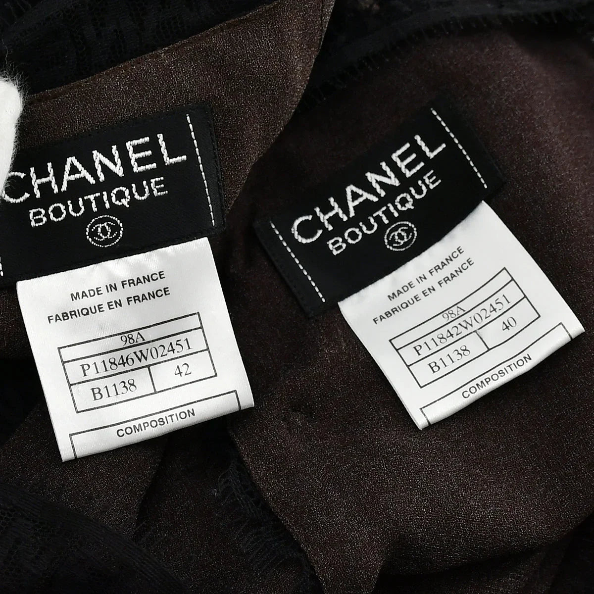 Chanel 1998 Fall lace top and skirt set #40 #42