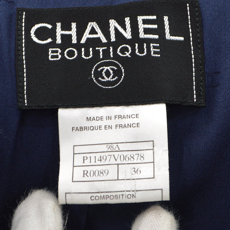 Chanel 1998 Fall asymmetric wool-blend jacket #36