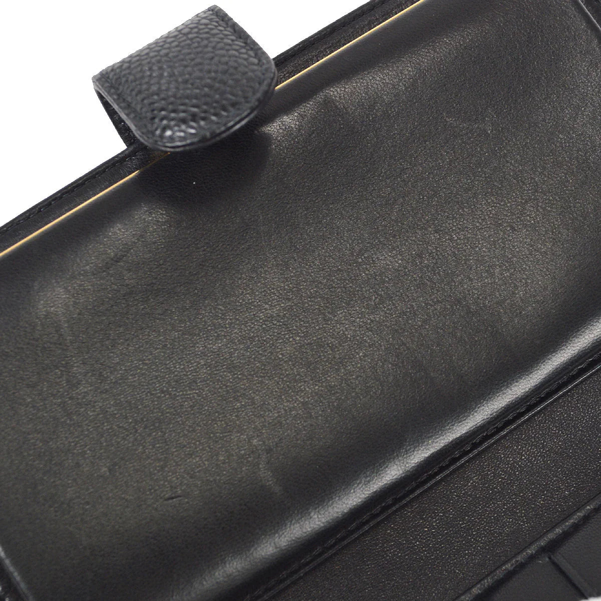 Chanel 2003-2004 Long Wallet Black Caviar