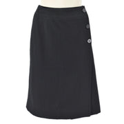 Chanel 2001 Fall buttoned A-line cashmere wrap skirt #34
