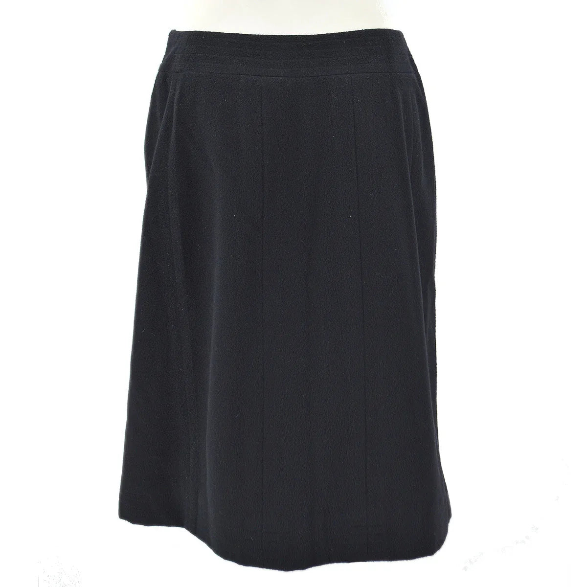 Chanel 2001 Fall buttoned A-line cashmere wrap skirt #34