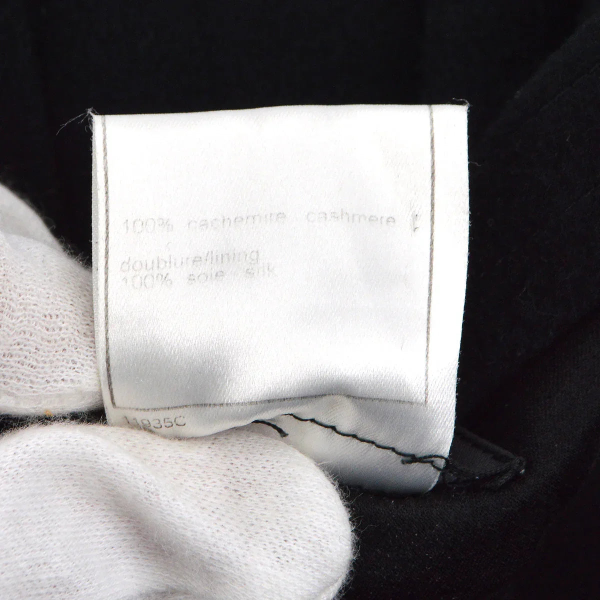 Chanel 2001 Fall buttoned A-line cashmere wrap skirt #34