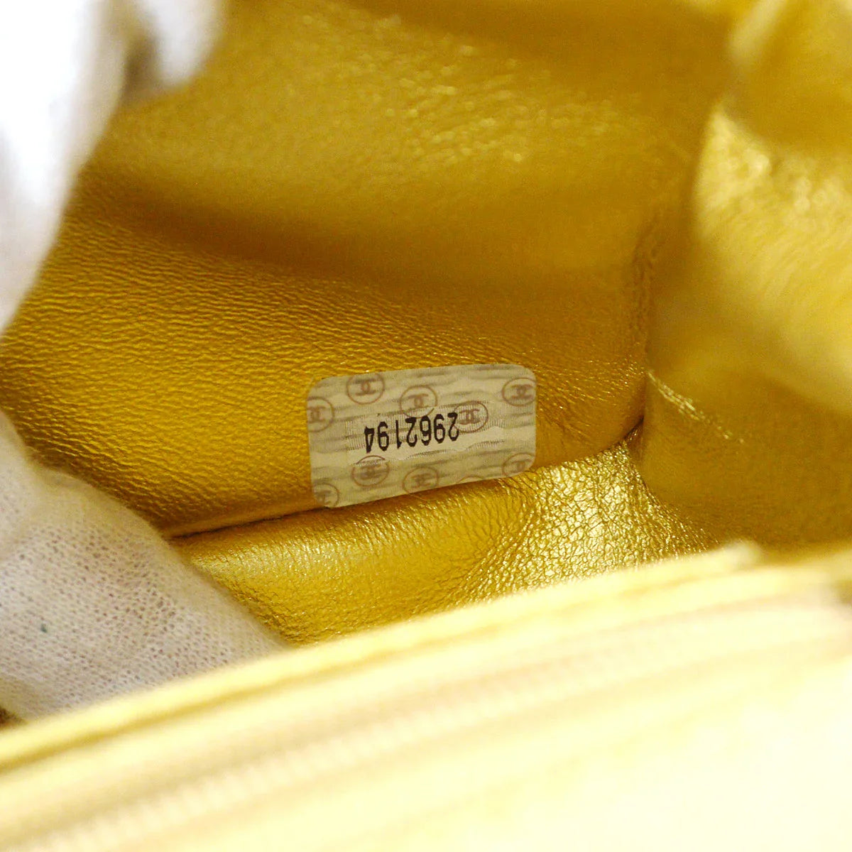 Chanel 1991-1994 Classic Flap Handbag Gold Lambskin