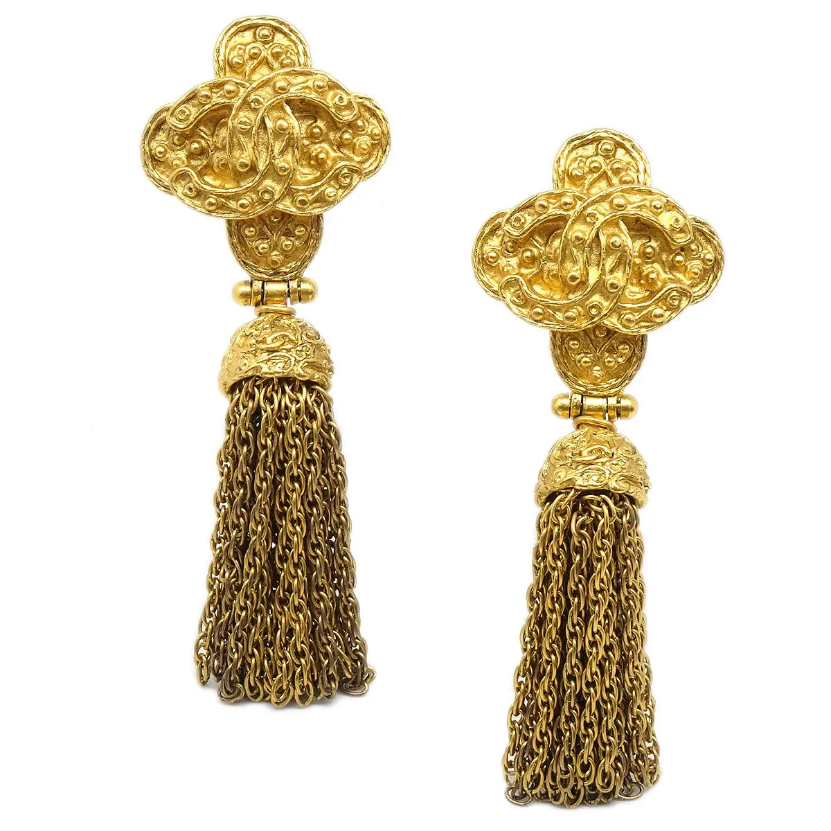 Chanel 1994 Filigree Earrings Clip-On Gold