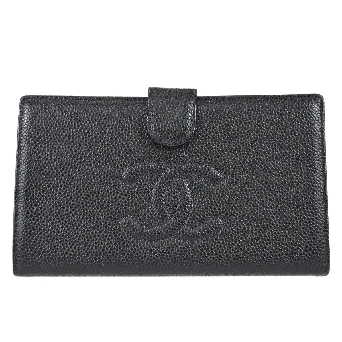 Chanel 2001-2003 Timeless Long Wallet Black Caviar