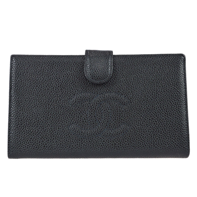 Chanel CC Long Leather French Purse Wallet