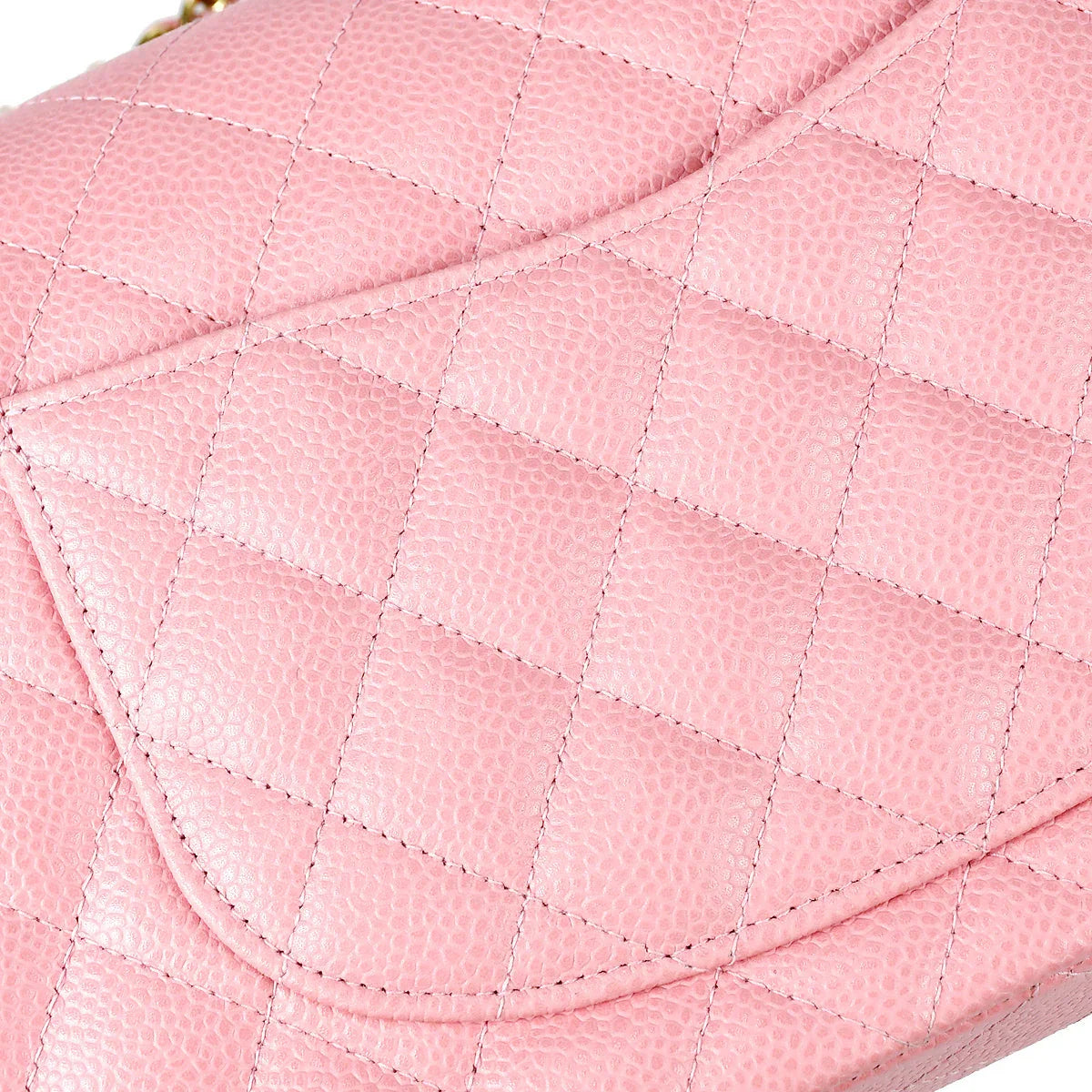 Chanel 2003-2004 Classic Double Flap Medium Pink Caviar