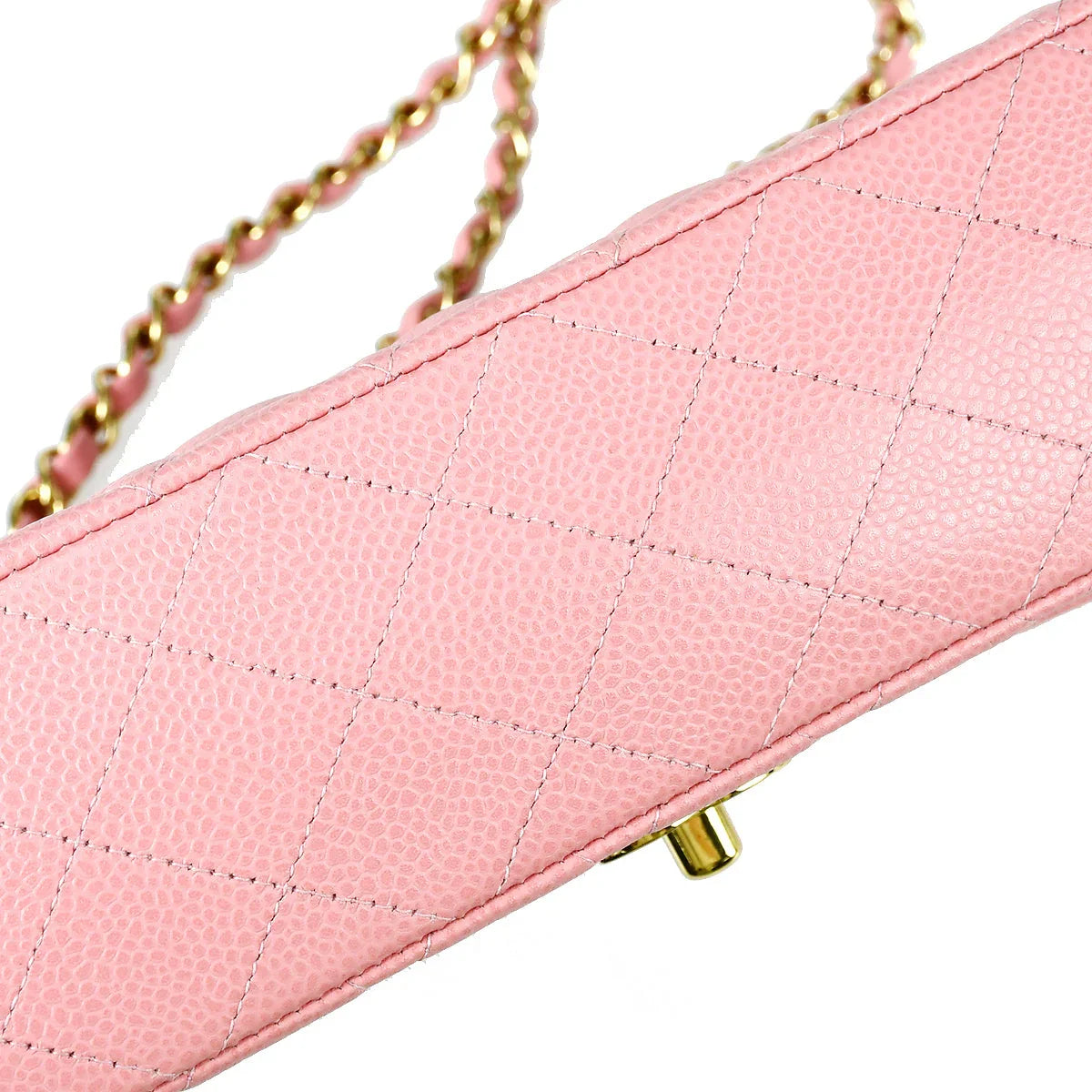 Chanel 2003-2004 Classic Double Flap Medium Pink Caviar