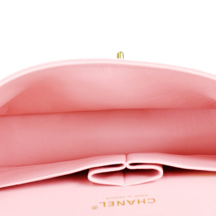 Chanel 2003-2004 Classic Double Flap Medium Pink Caviar