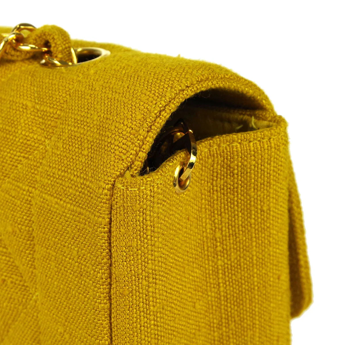 Chanel * 1991-1994 Diana Small Yellow Linen