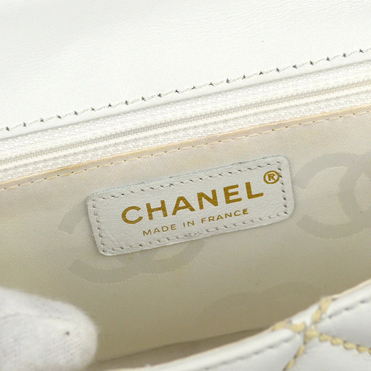 Chanel 2004-2005 * Wild Stitch Handbag White Calfskin