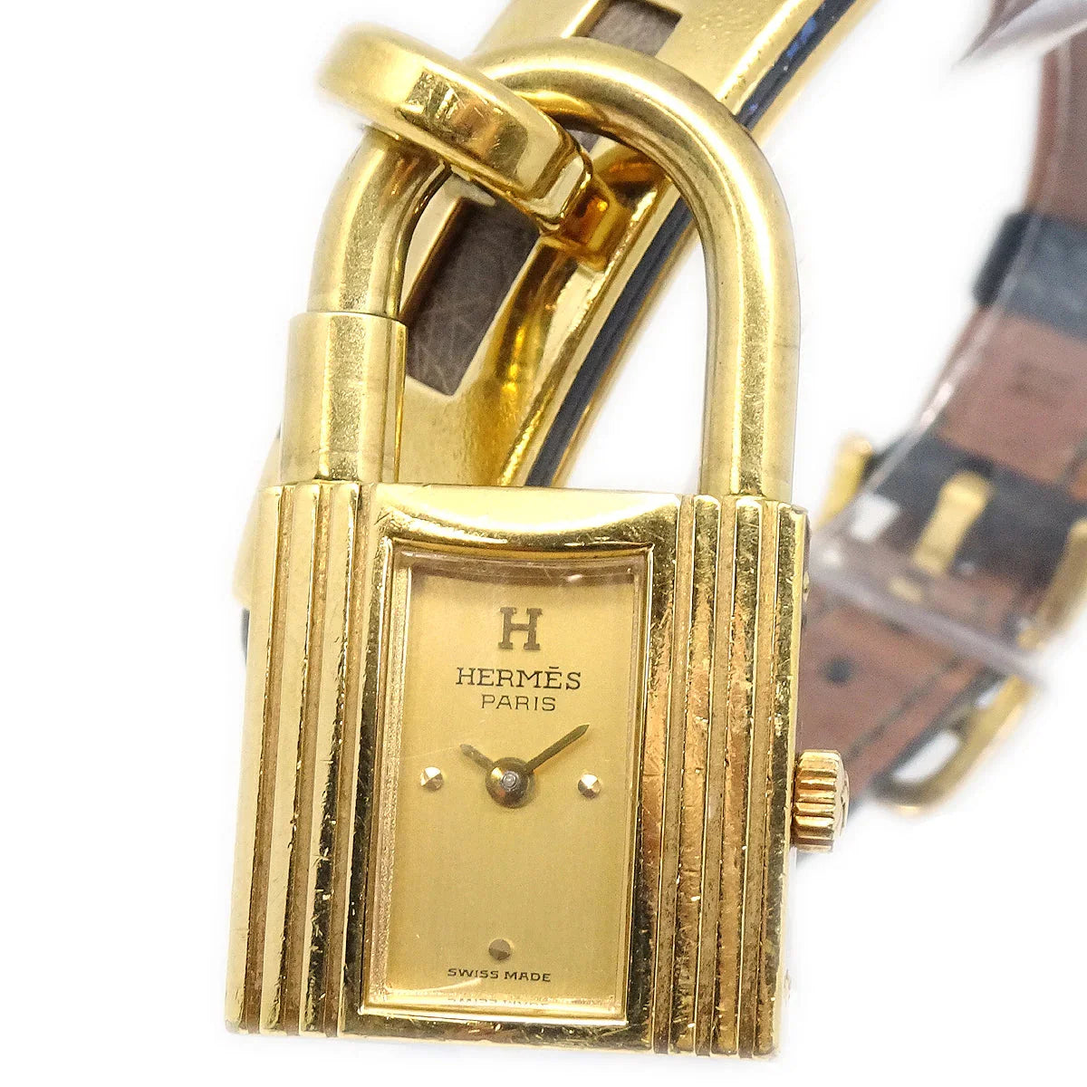 爱马仕·凯利(Hermes Kelly)观看Etoupe Gray Ostrich