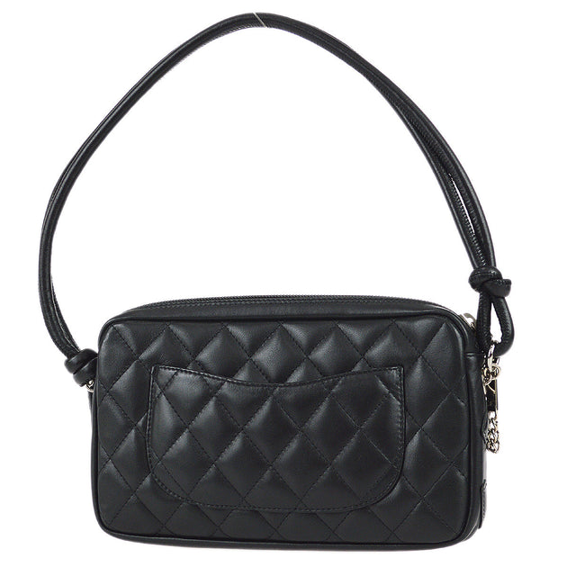 Chanel Ligne Cambon Small Quilted Pochette in White and Black
