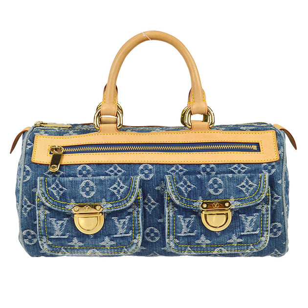Louis Vuitton Neo Speedy Handbag Blue Monogram Denim M95019 SP1005