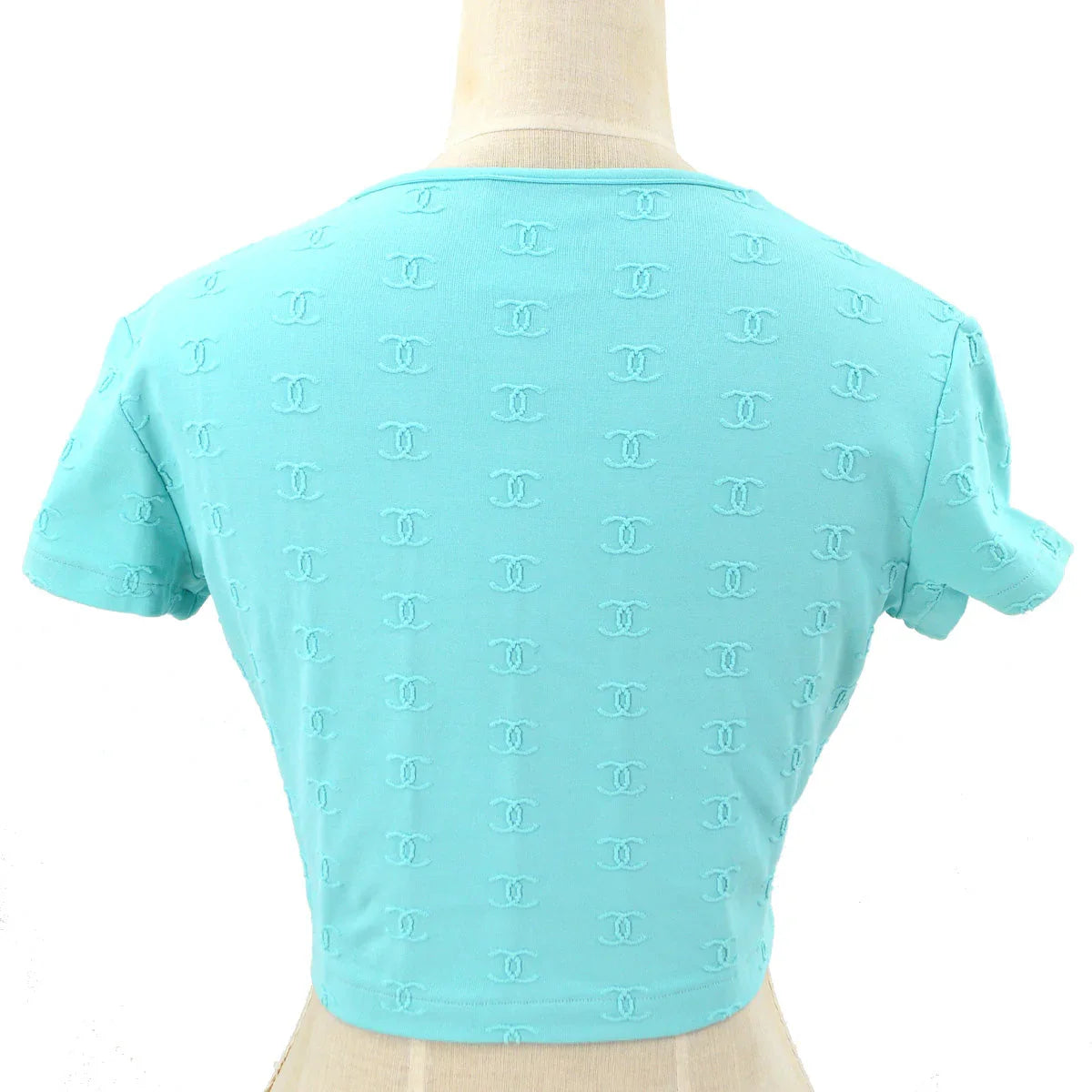 Chanel spring 1997 CC logo-embroidered cropped T-shirt #40