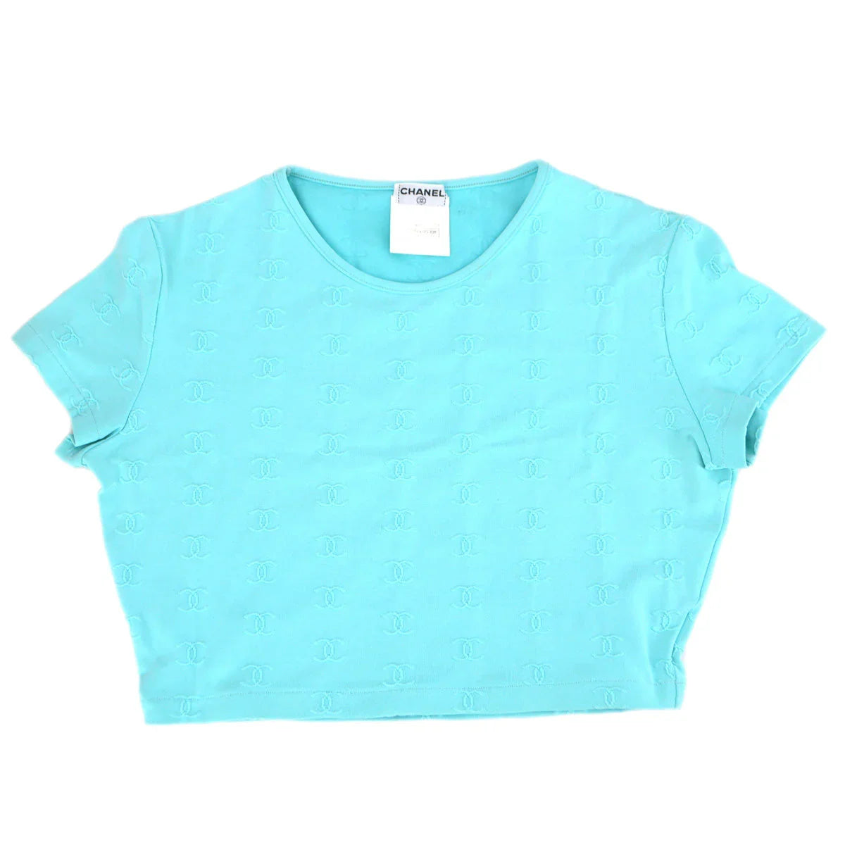 Chanel spring 1997 CC logo-embroidered cropped T-shirt #40