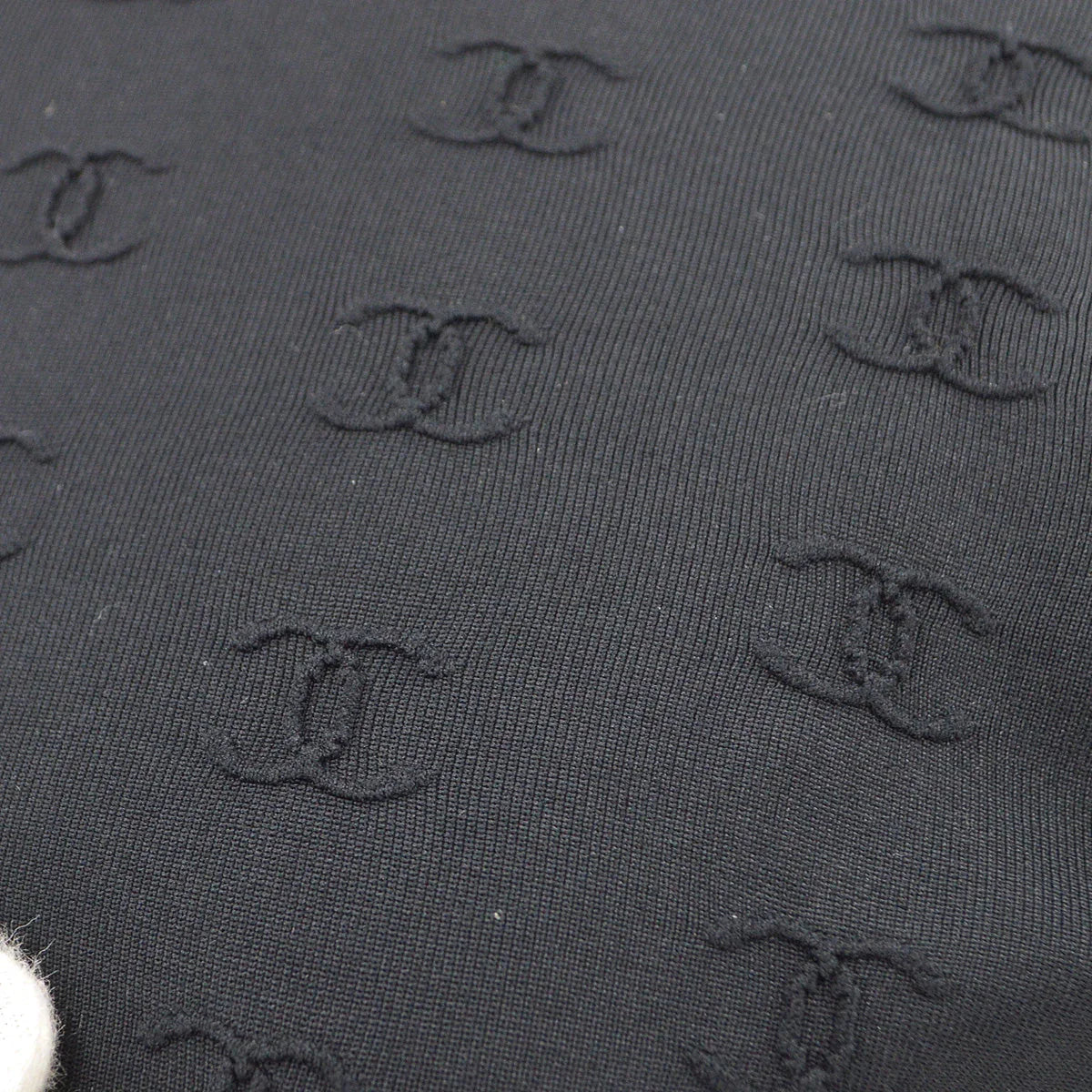 Chanel 1997 Spring CC logo-embroidered cropped T-shirt #42