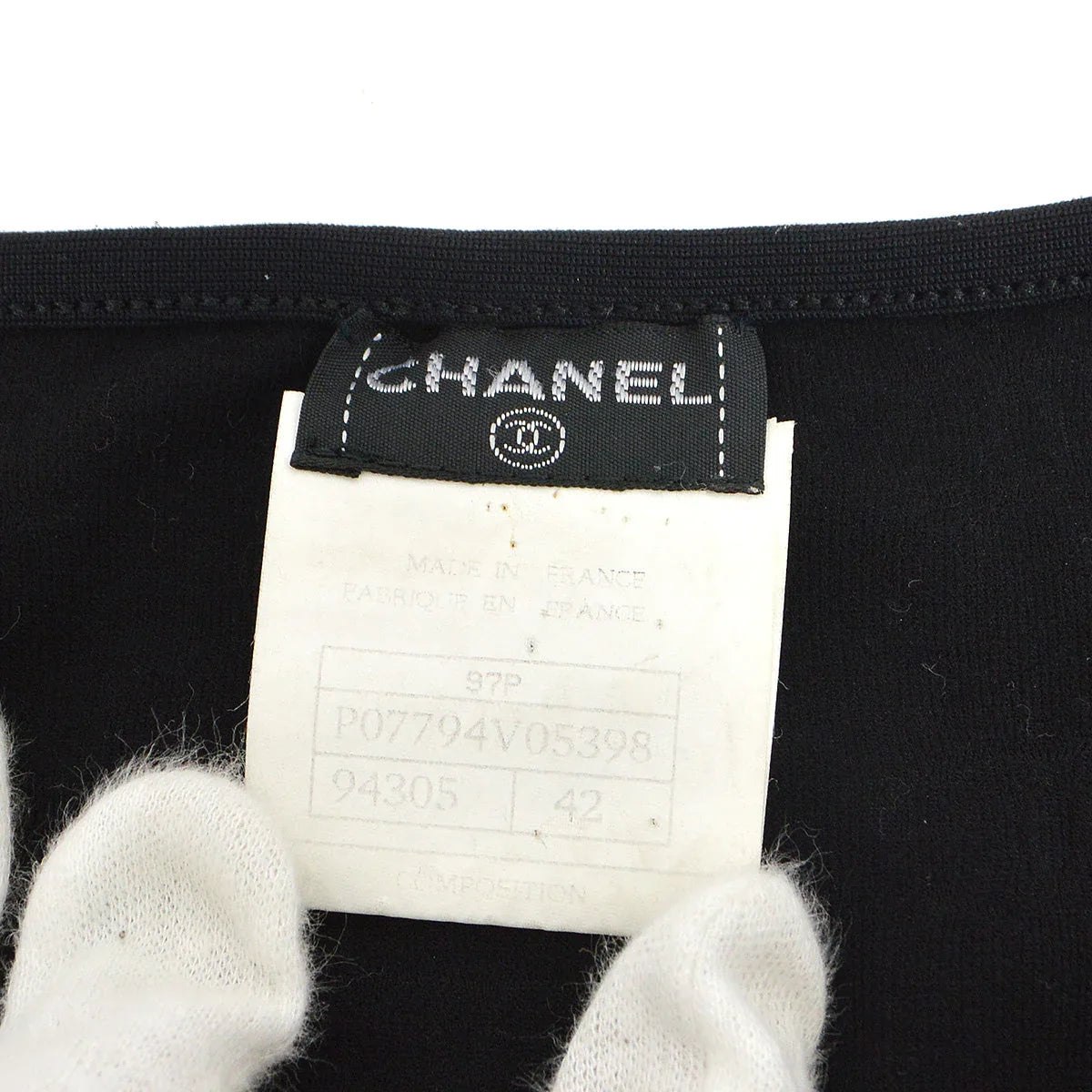 Chanel 1997 Spring CC logo-embroidered cropped T-shirt #42