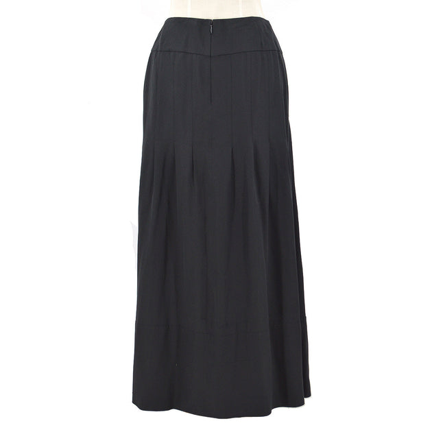 Shop Louis Vuitton Flared Skirts Maxi Chiffon Silk Pleated Skirts