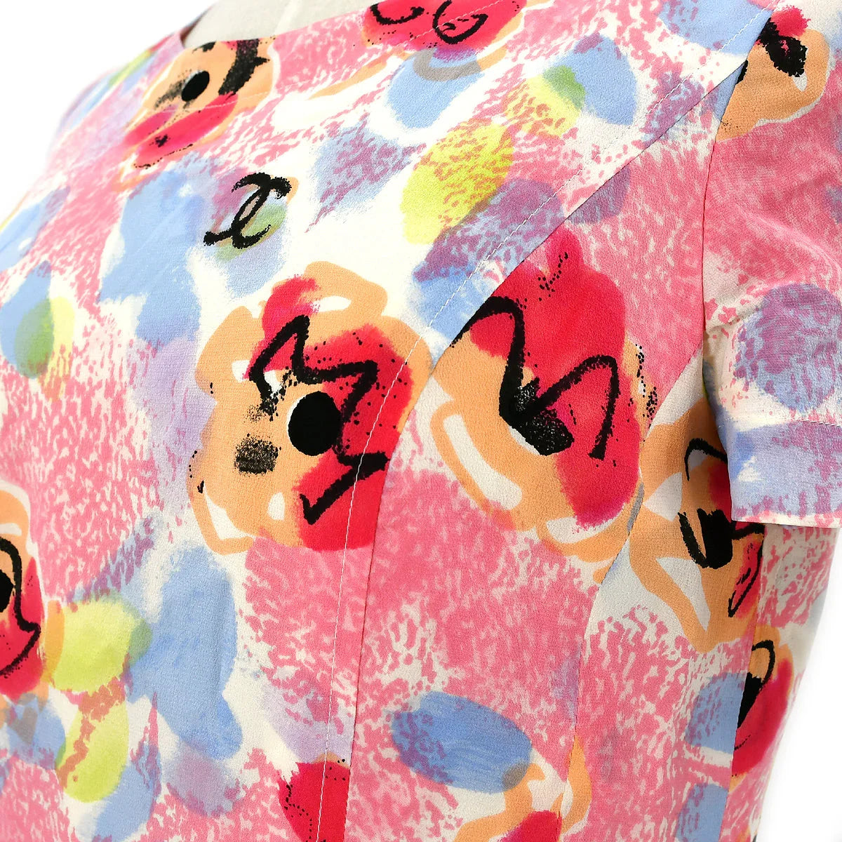Chanel 1997 Spring CC floral-print dress #38