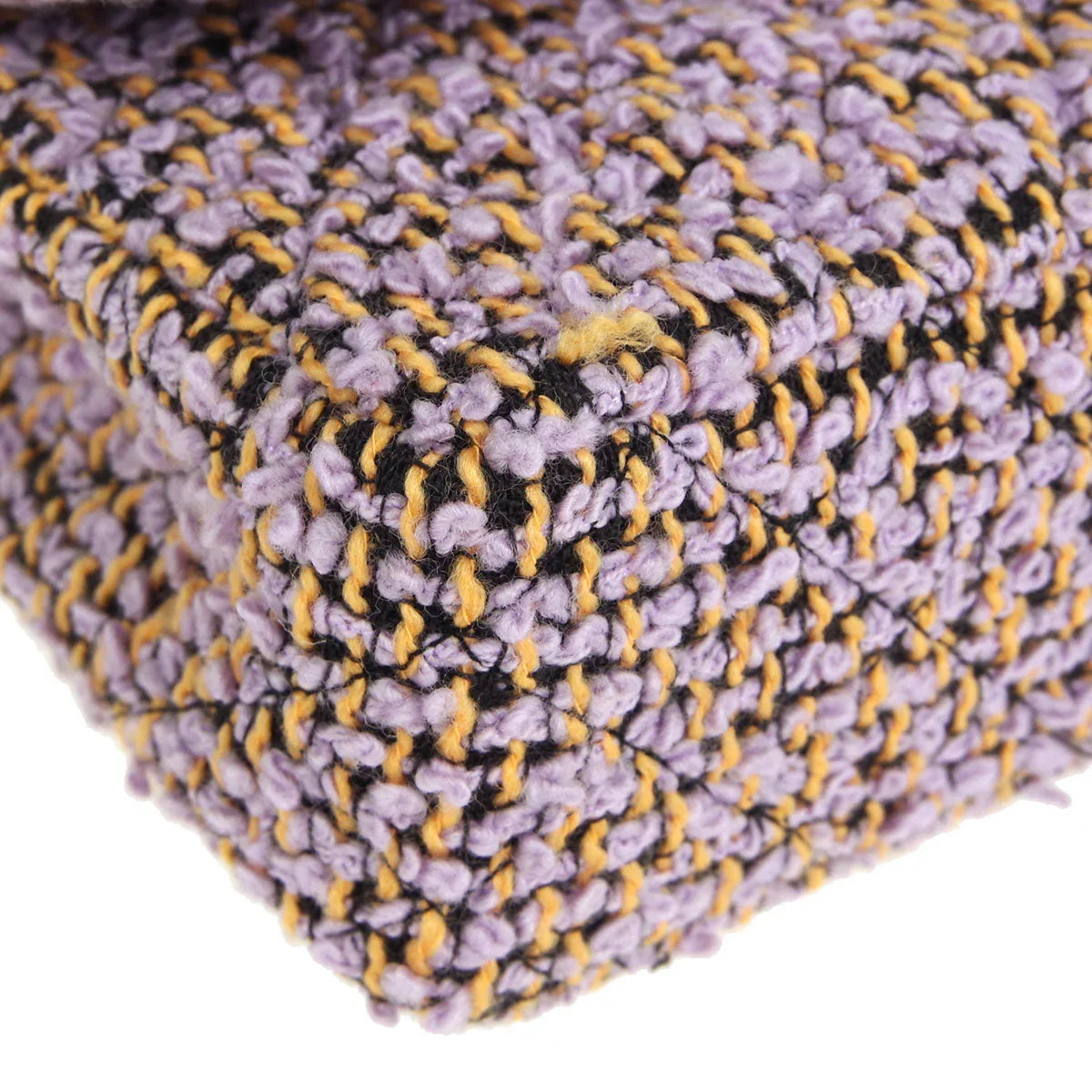 Chanel 1994-1996 * Classic Single Flap Medium Handbag Purple Tweed
