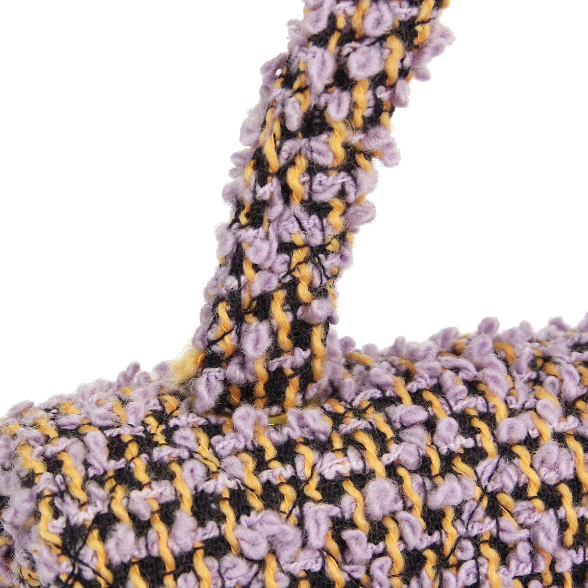 Chanel 1994-1996 * Classic Single Flap Medium Handbag Purple Tweed