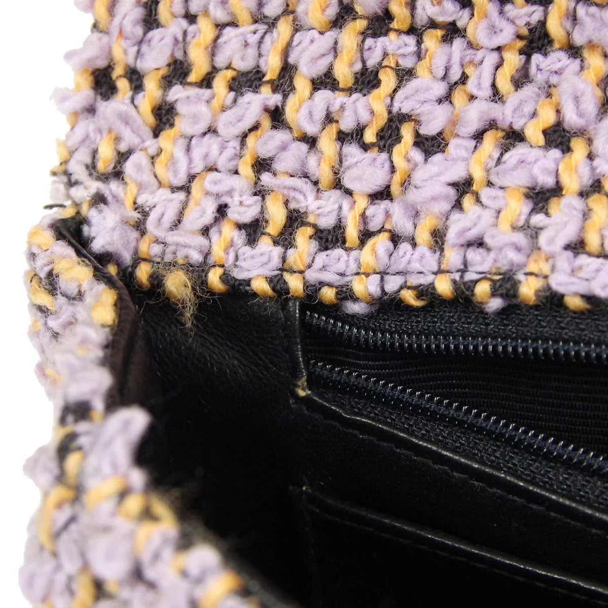 Chanel 1994-1996 * Classic Single Flap Medium Handbag Purple Tweed
