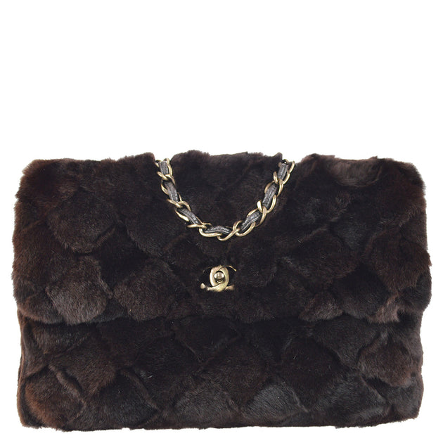 Chanel Black Rabbit Fur Bag