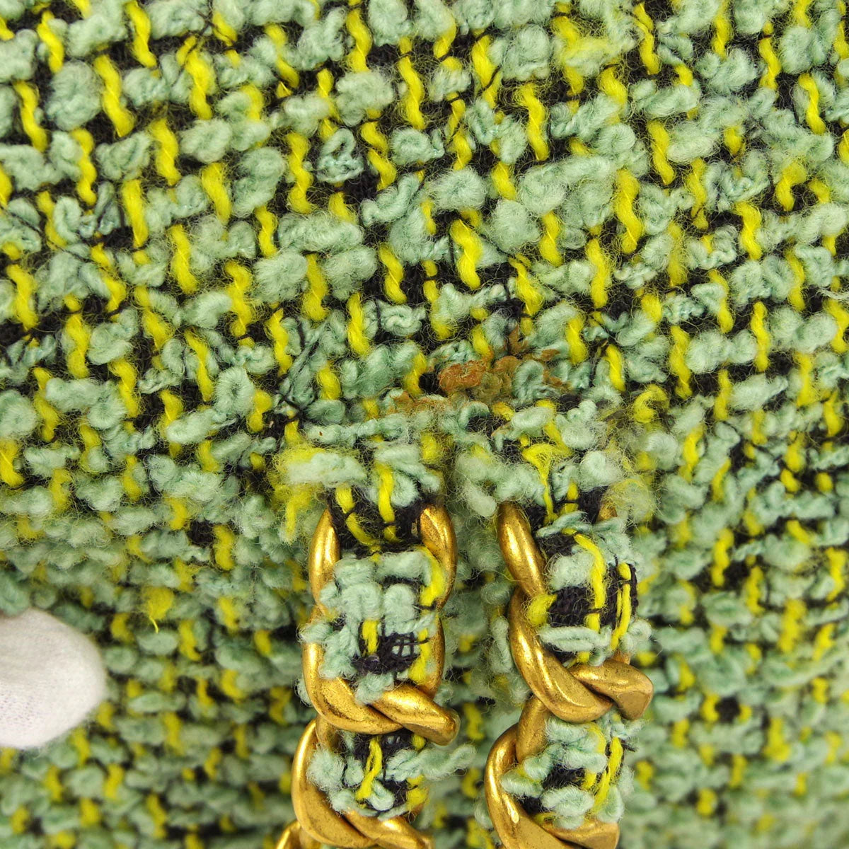 Chanel * 1994 Duma Backpack Large Green Tweed