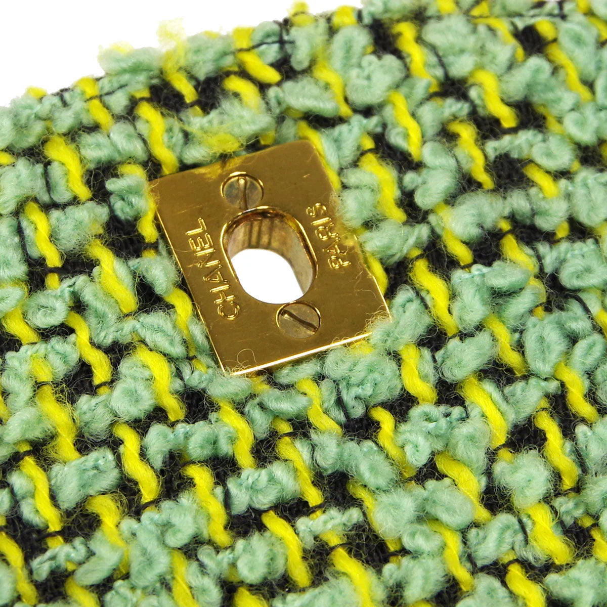 Chanel * 1994 Duma Backpack Large Green Tweed
