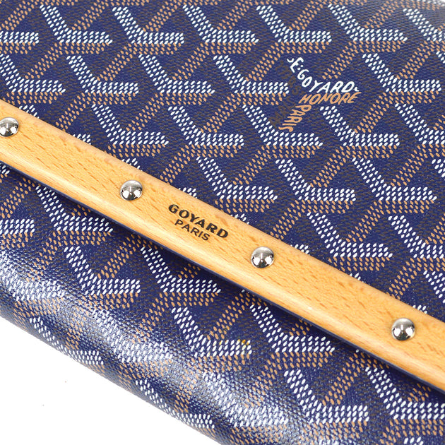 Goyard Monte Carlo Pm Clutch Shoulder Bag Pvc Navy Idc020173