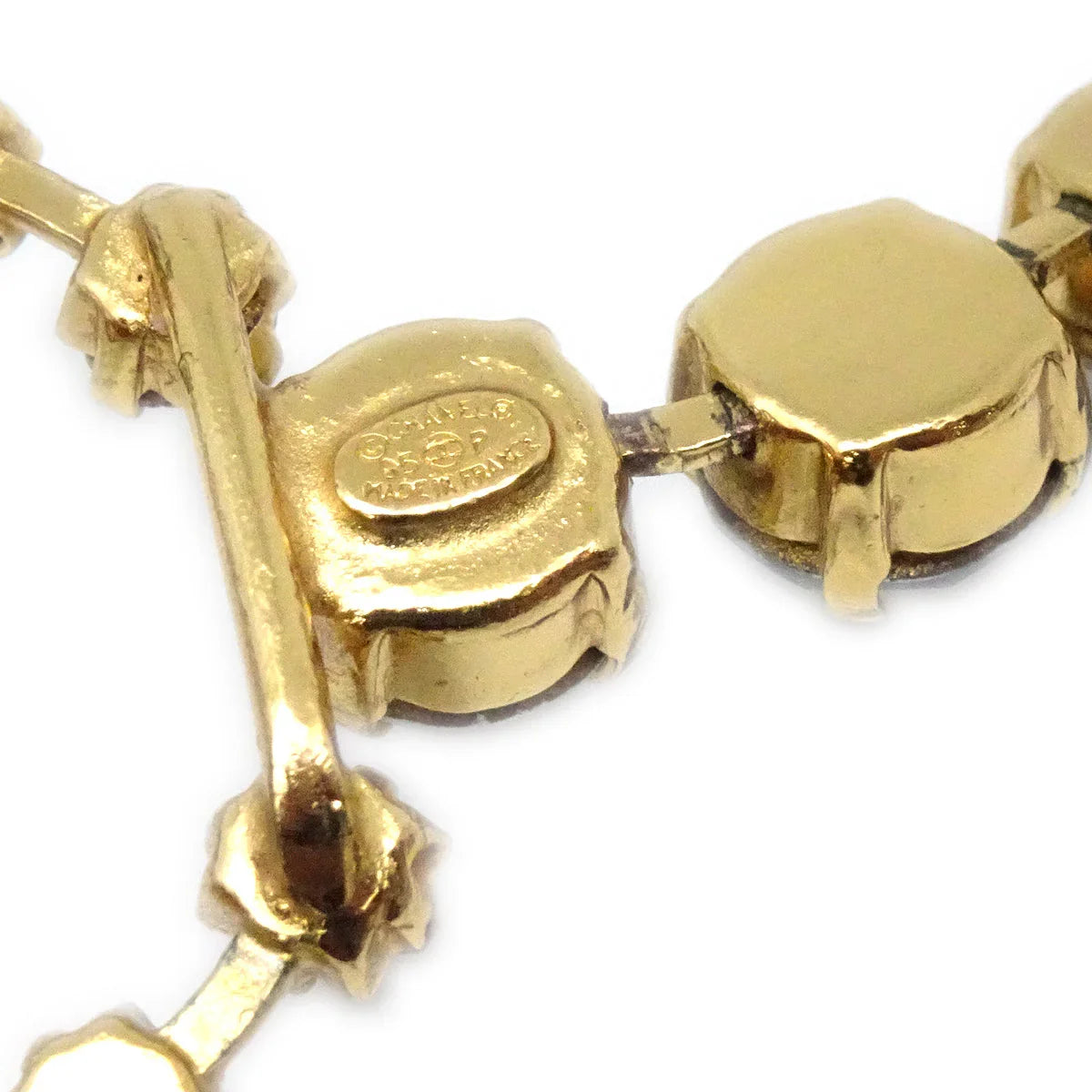 Chanel 1995 Spring Gold & Crystal CC Chain Belt