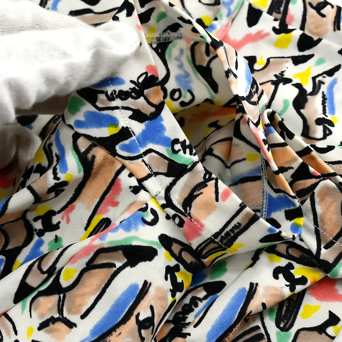 Chanel 1995 spring shoe-print cropped T-shirt #40