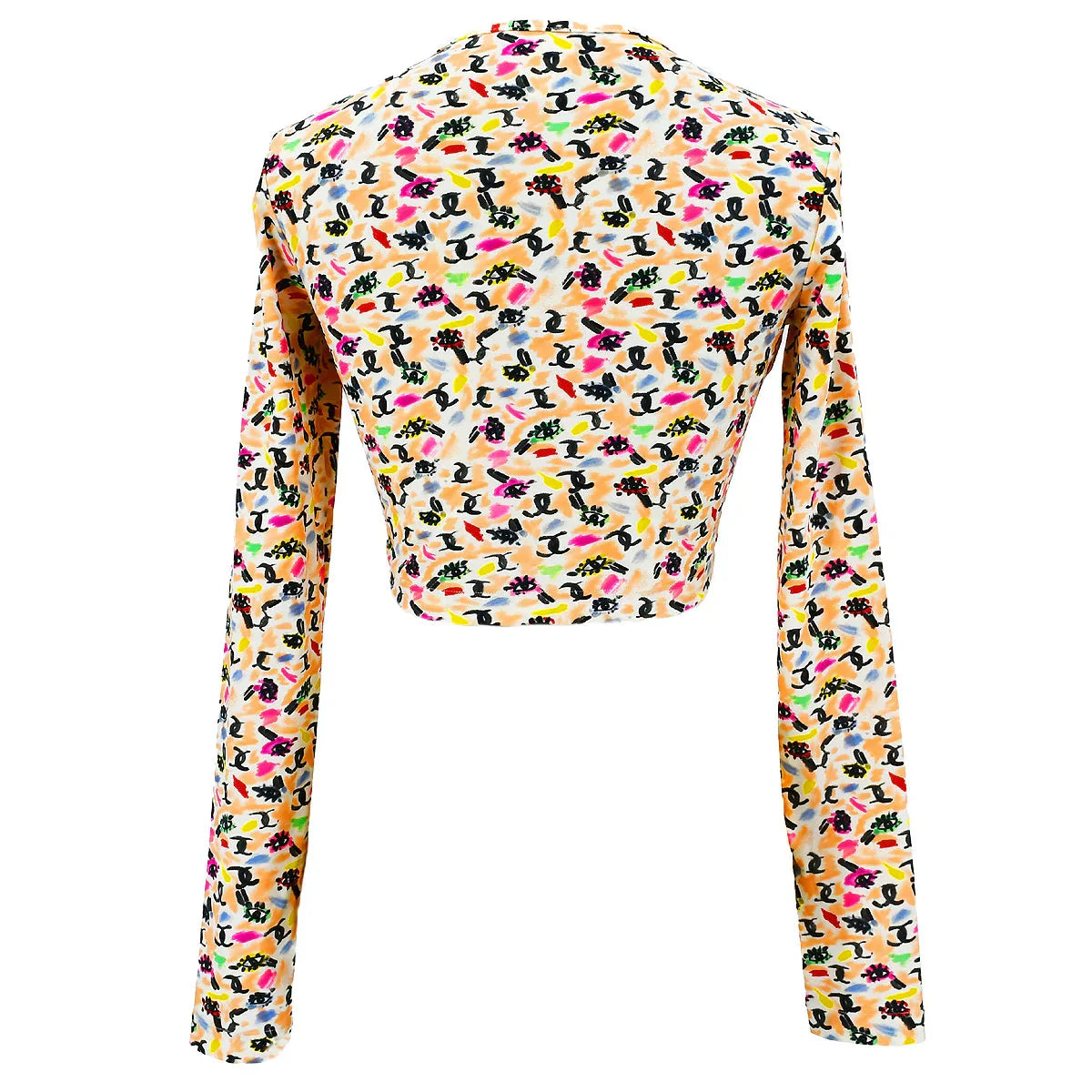 Chanel 1995 spring shoe-print cropped T-shirt #40