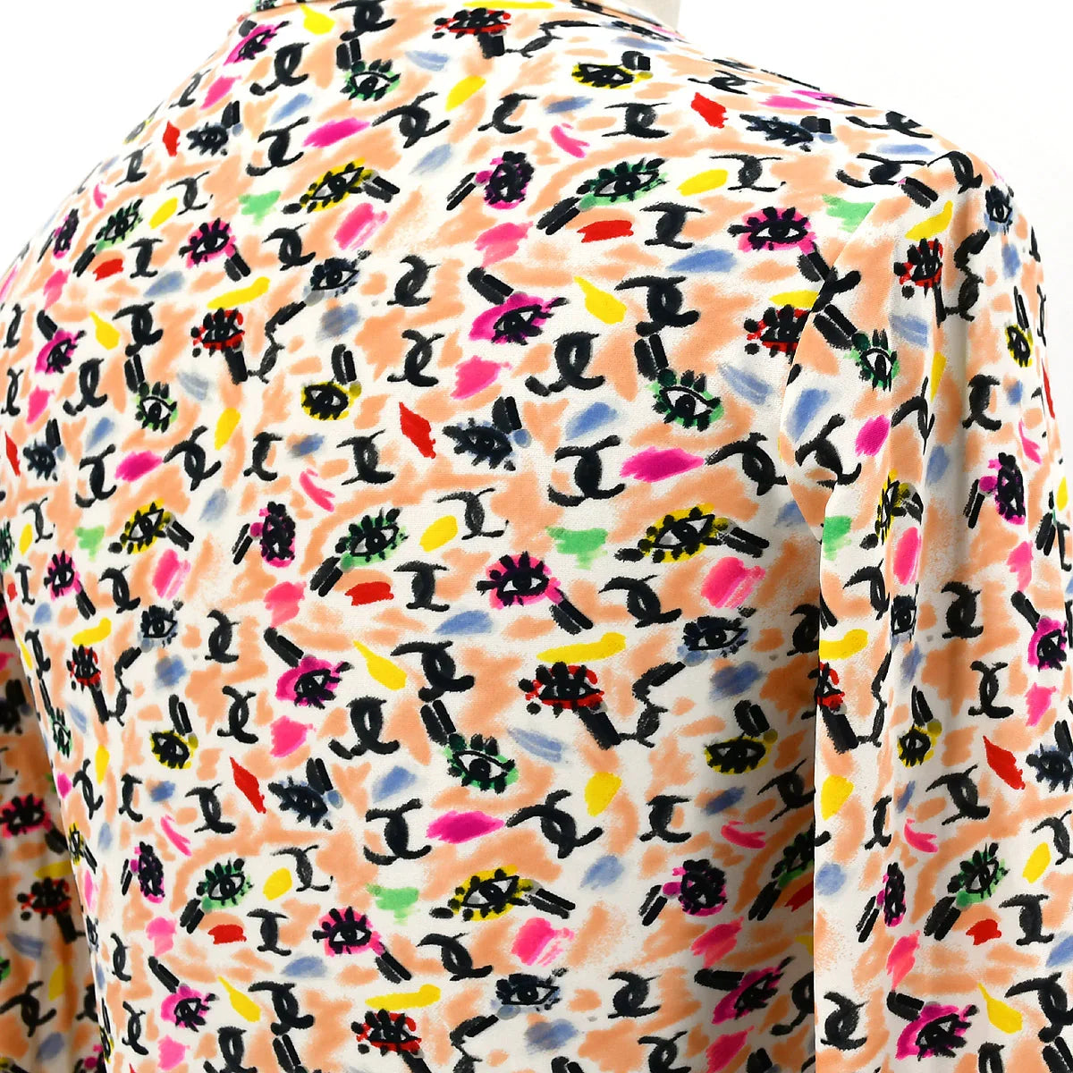 Chanel 1995 spring shoe-print cropped T-shirt #40