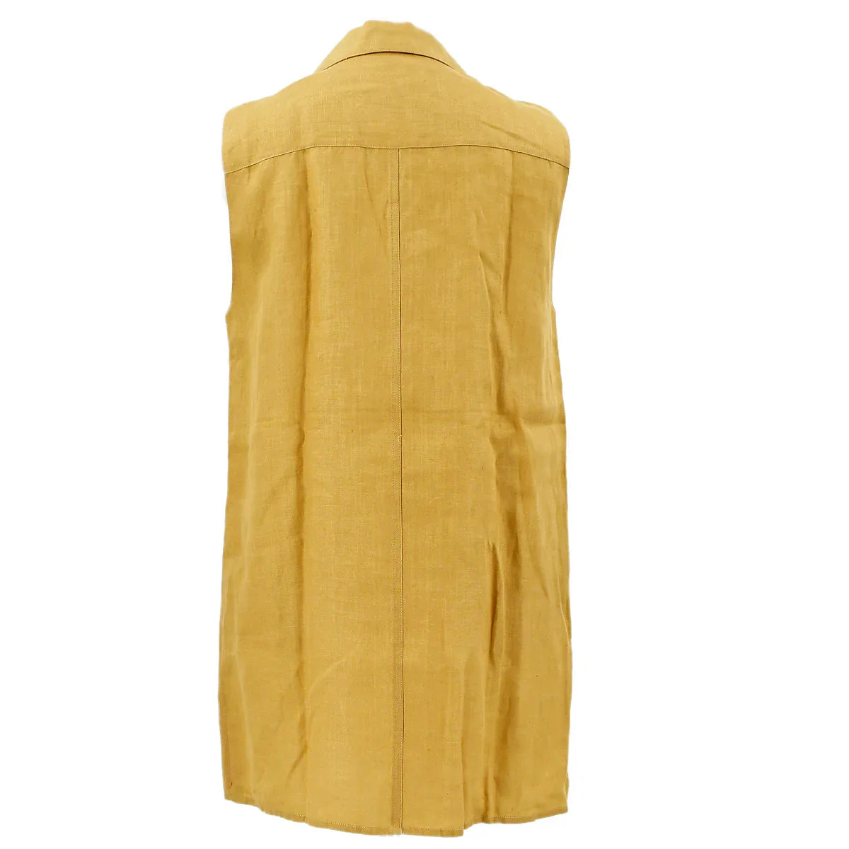 Chanel button-front linen waistcoat #38