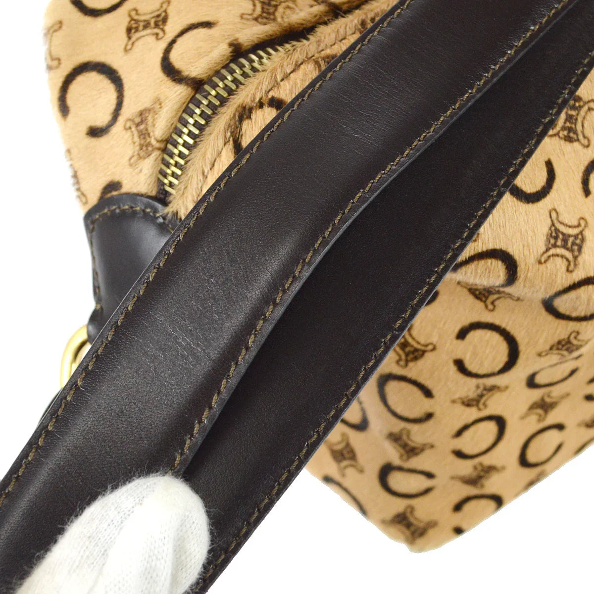 Celine * C Macadam Shoulder Bag Pony Hair