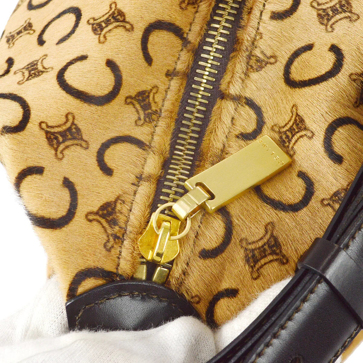 Celine * C Macadam Shoulder Bag Pony Hair