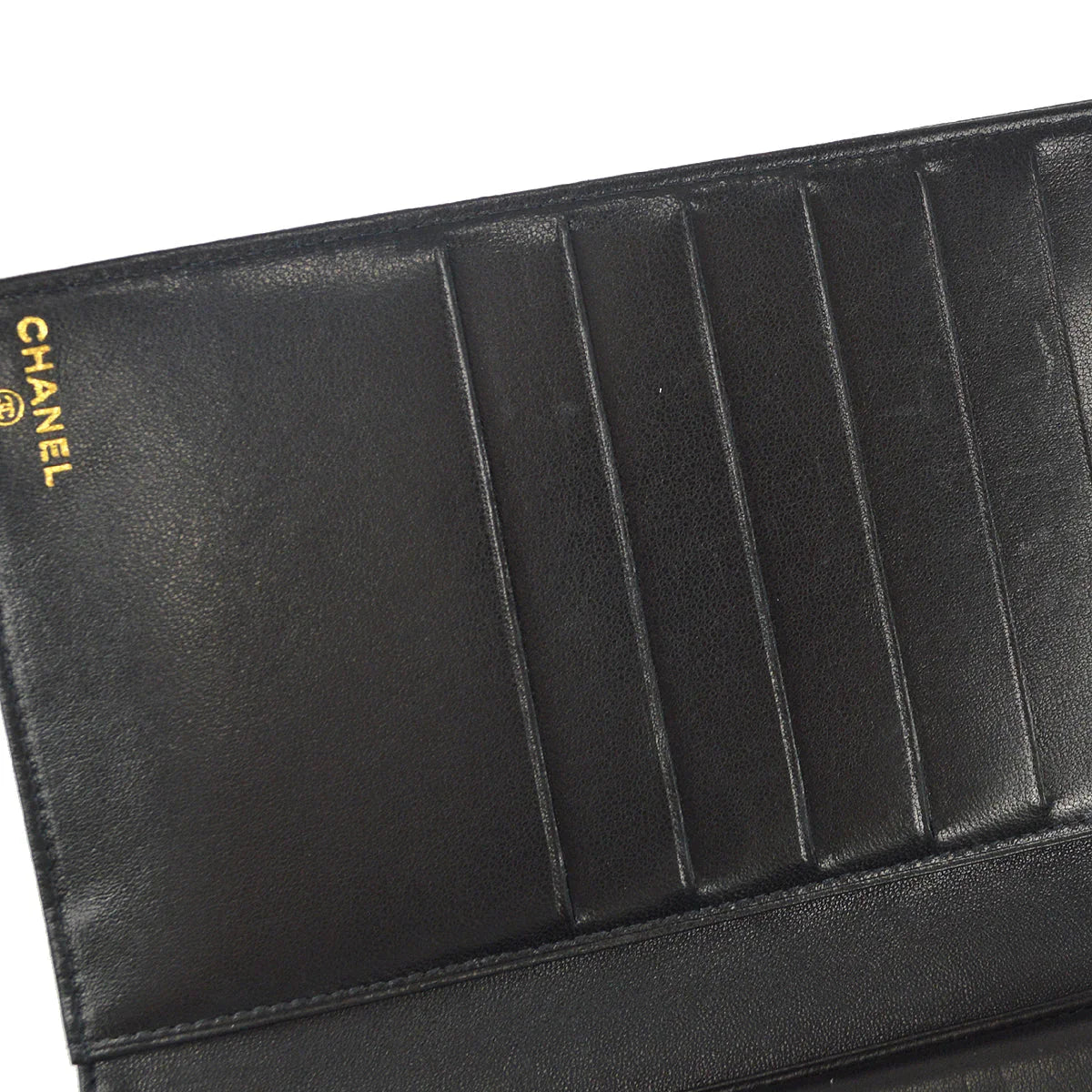Chanel 1997-1999 Timeless Long Wallet Black Caviar