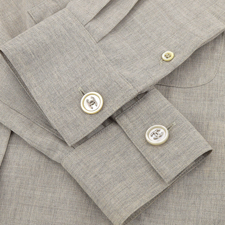 Chanel 1997 CC-buttons wool shirt #36