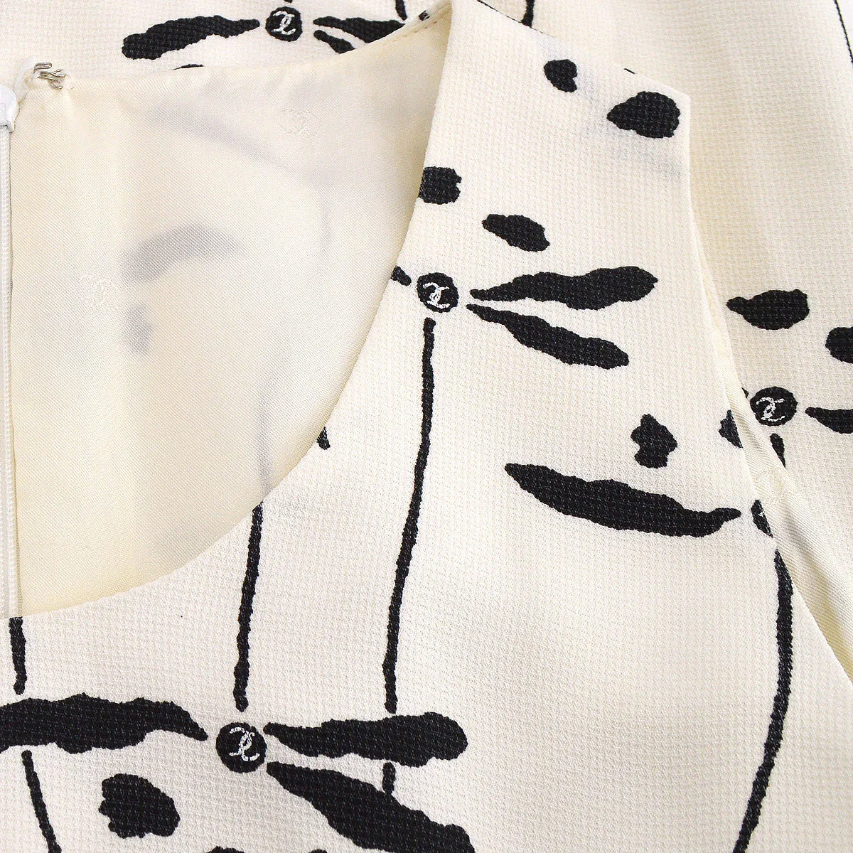 Chanel 1998 spring floral-print sleeveless dress #36