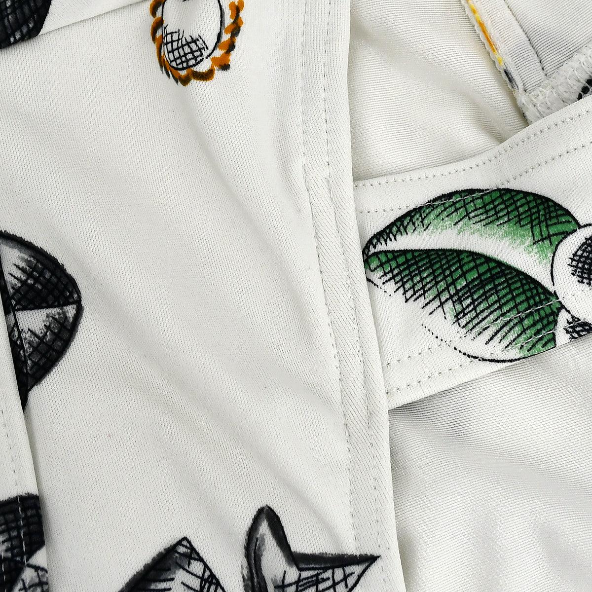 Chanel * Spring 1997 Icons Pattern Swimwear Swimsuit White #40