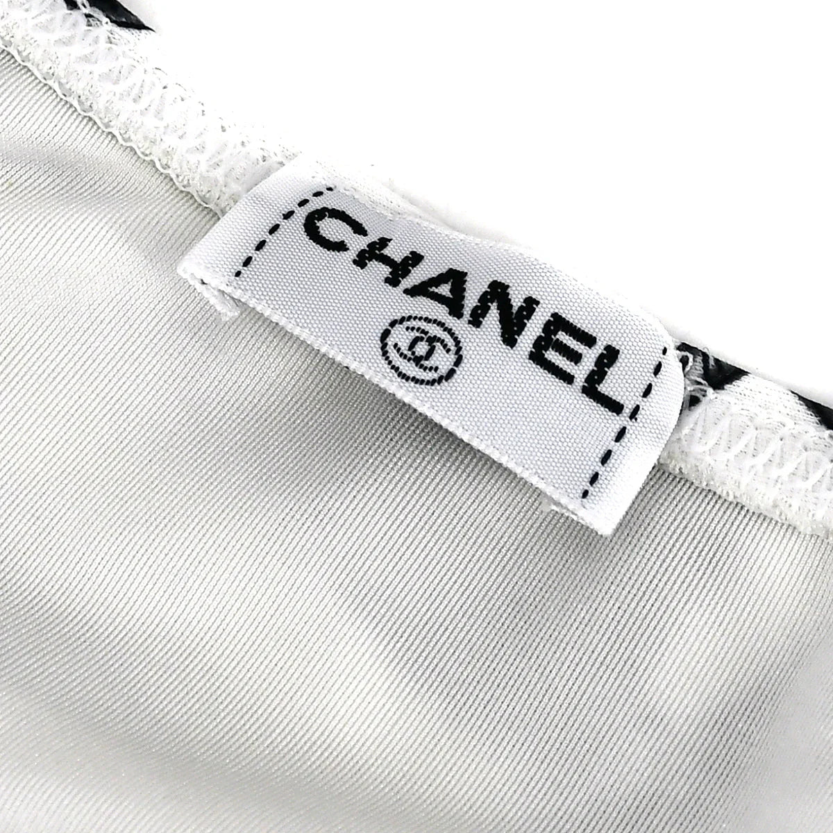 Chanel * Spring 1997 Icons Pattern Swimwear Swimsuit White #40