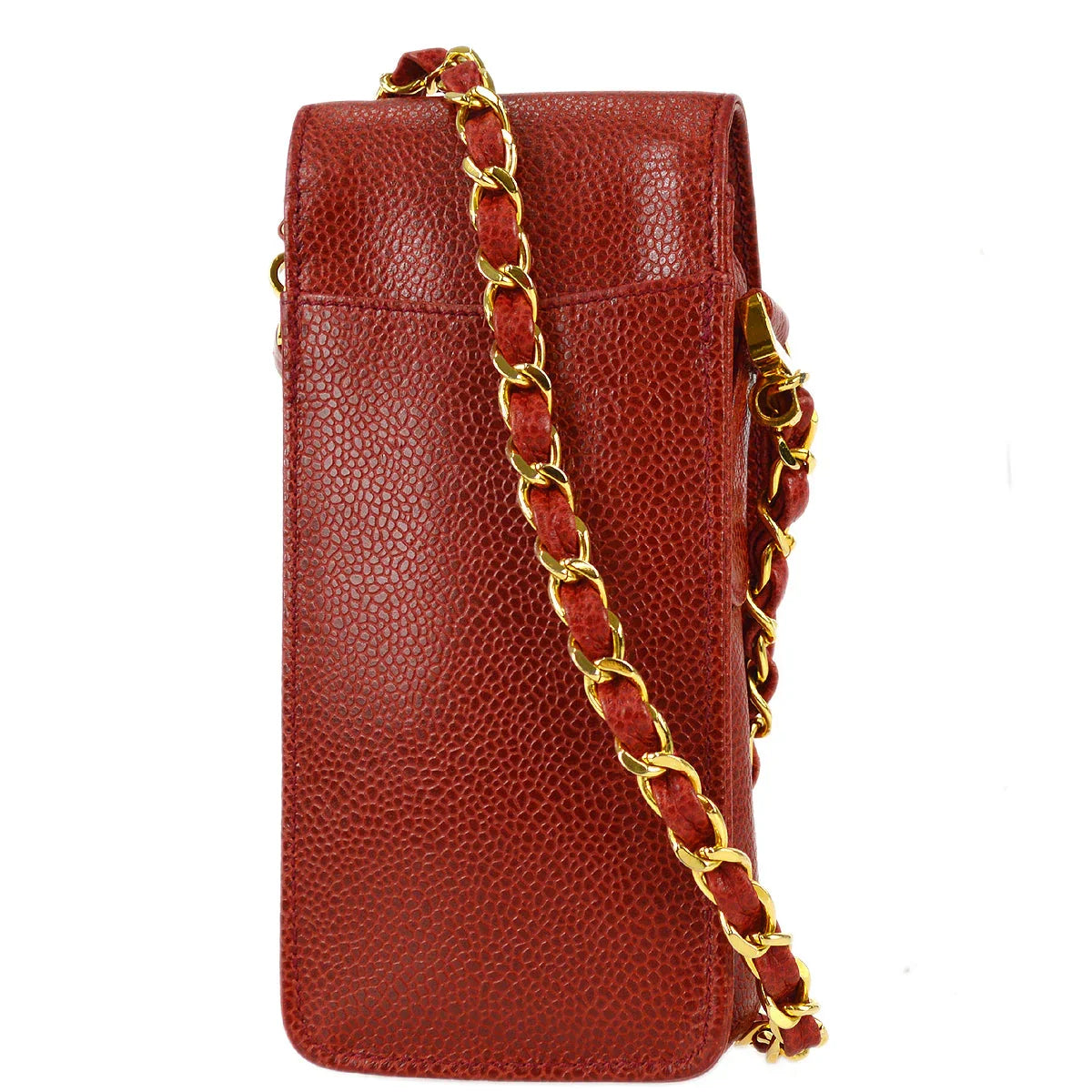 Chanel 1994-1996 Phone Case Red Caviar