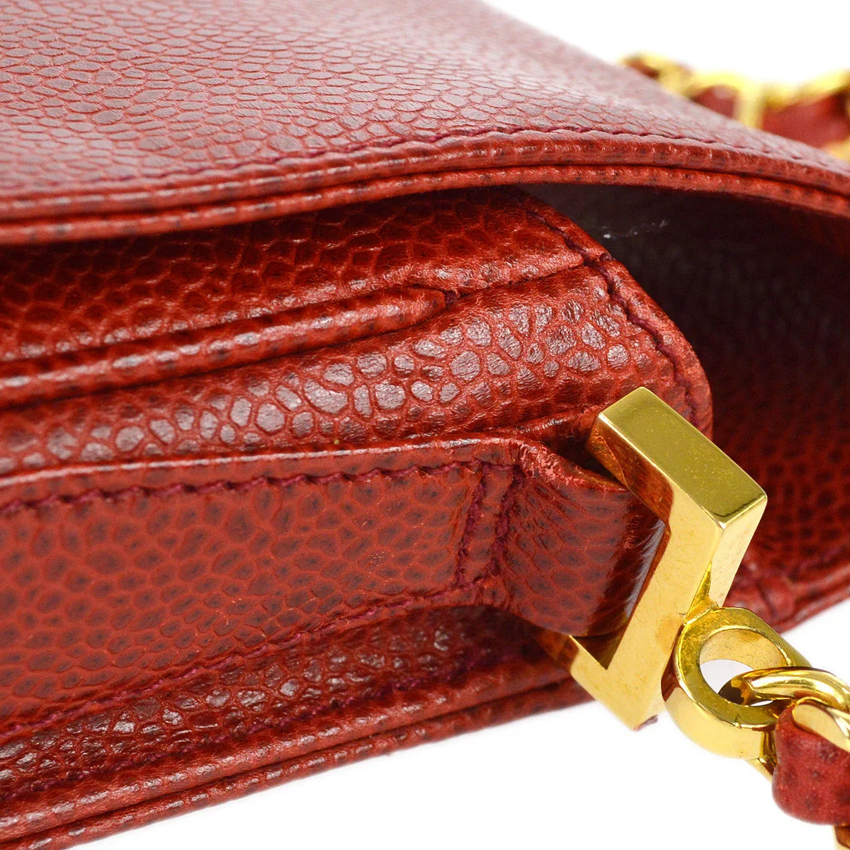 Chanel 1994-1996 Phone Case Red Caviar