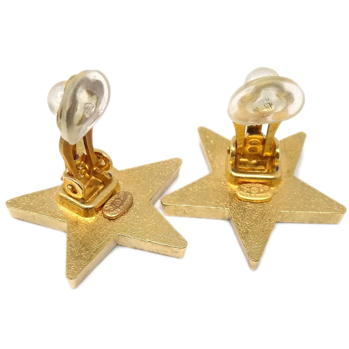 Chanel Star Earrings Clip-On Orange 01P